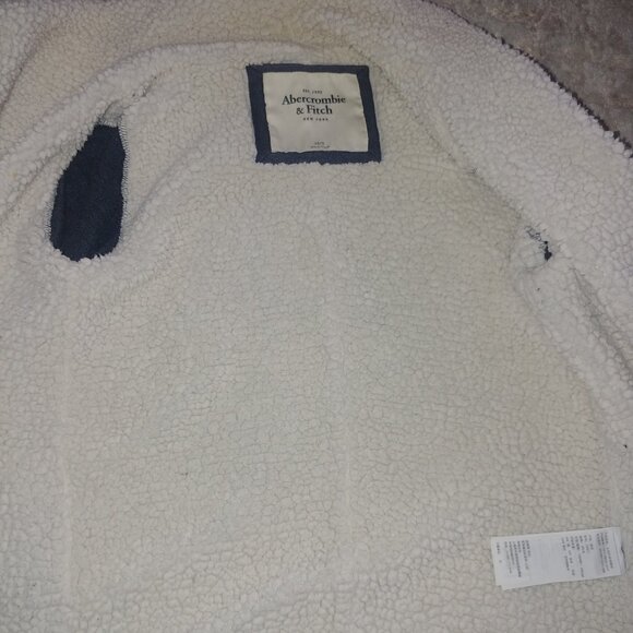 Y2K Abercrombie & Fitch navy blue shawl size XS/S - Picture 8 of 9